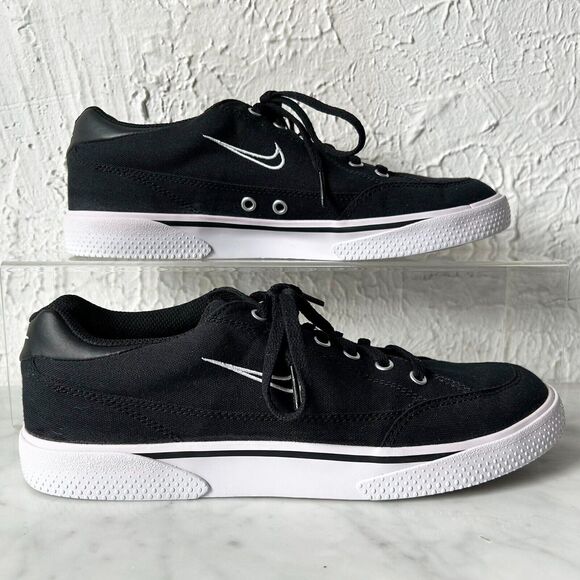 Nike GTS 97 Black Canvas Sneakers Low Top Retro Skateboarding - Men's 7.5 - Picture 1 of 9